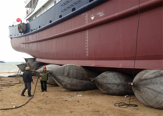 Calidad Presión de explosión 0,3 MPa a 0,5 MPa Bolsa de aire de goma marina inflada por aire comprimido Adecuada para la manipulación de carga marítima Período de 18 meses fábrica