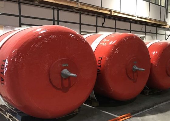 Calidad Boyas de amarre grandes rojas del ancla y amarillas pendientes con los ganchos de la boya de la liberación rápida fábrica