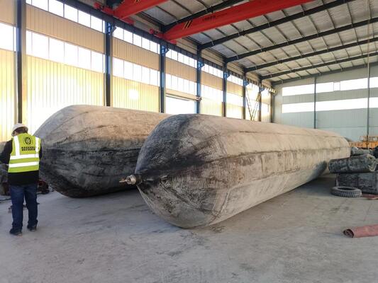 Calidad Airbag de caucho marino con capa indicadora de desgaste para lanzamiento de barcos de 0,8-3 M de diámetro y 4-25 M de longitud fábrica