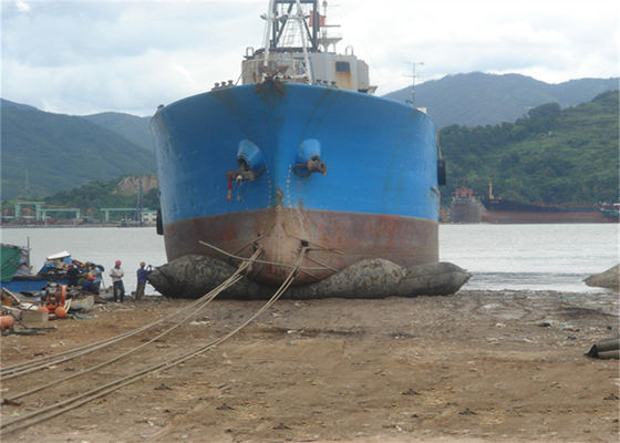 Calidad Saco hinchable de lanzamiento vulcanizado color de la nave del bloque que levanta el rodillo inflable fábrica