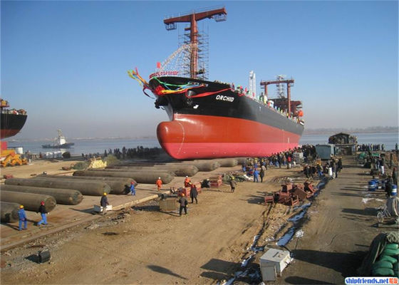 Calidad ISO 14409 Certified Marine Rubber Airbag with 80 kPa Working Pressure and Natural Rubber Construction fábrica